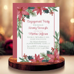 Poinsettia Christmas Red Floral Engagement Part Invitation<br><div class="desc">Looking to add a touch of elegance to your engagement party? Look no further than this cosy winter poinsettia invitation. The charming design features watercolor red poinsettia flowers lovingly nestled in lush greenery. Ideal for your Christmas or winter wedding, this invitation. What's more, it can be personalised for various occasions,...</div>