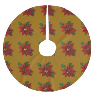 Poinsettia Christmas Tree Skirt