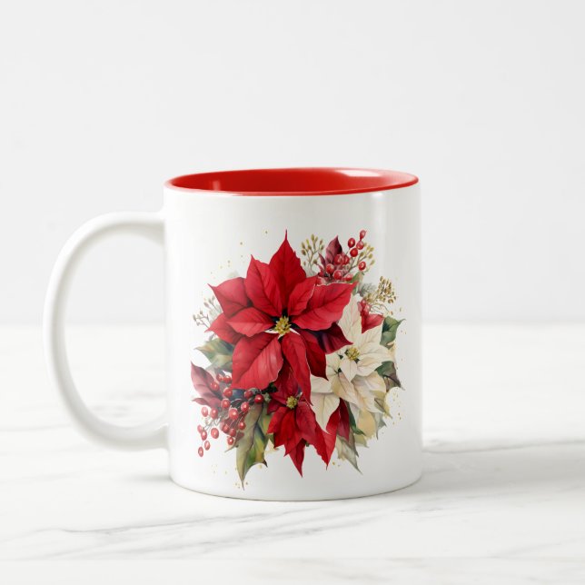 Poinsettia Coffee Mug (Left)