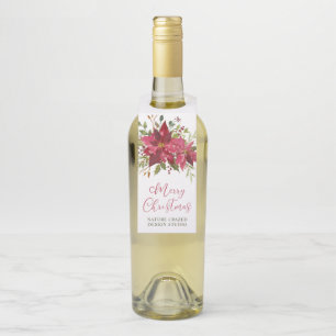 Poinsettia Company Christmas Bottle Tag