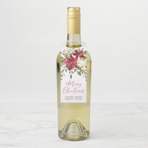 Poinsettia Company Christmas Bottle Tag