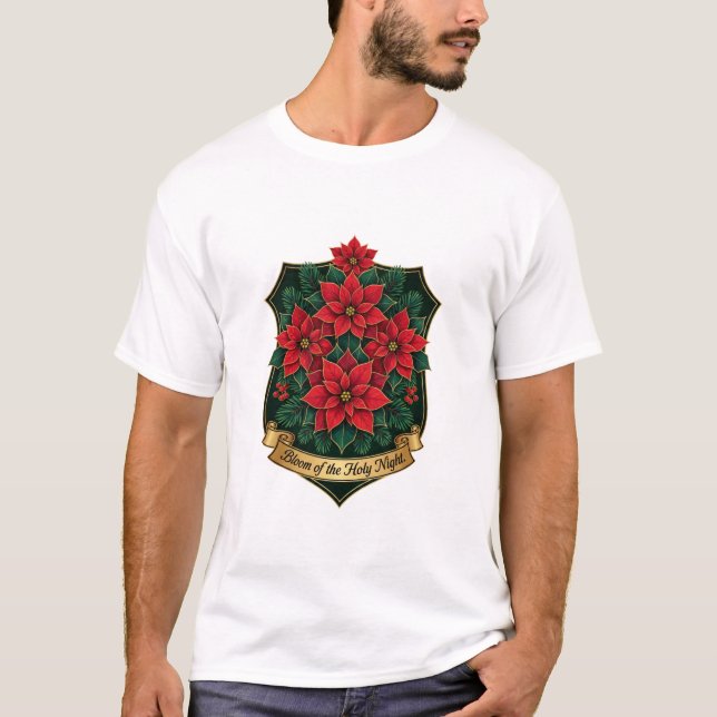 Poinsettia Crest T-Shirt (Front)