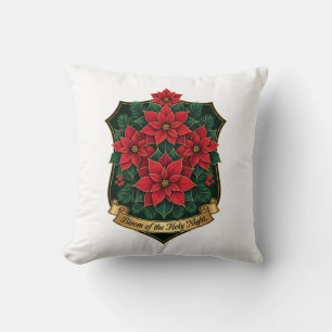 Poinsettia Crest T-Shirt Cushion