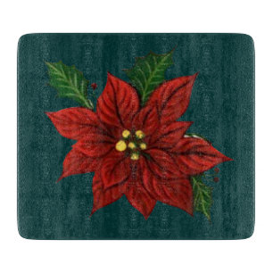 Poinsettia Cutting Board
