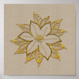 Poinsettia December Flower Poster