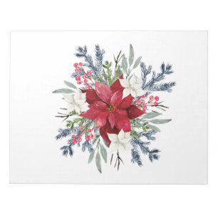Poinsettia Festive Notepad
