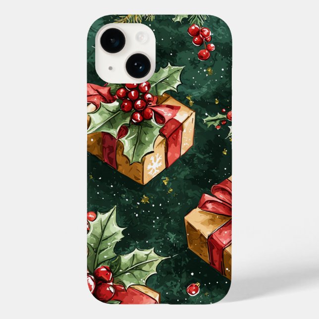 Poinsettia Floral Christmas Pattern (11) Case-Mate iPhone Case (Back)