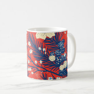Poinsettia Floral Christmas Pattern (20) Coffee Mug