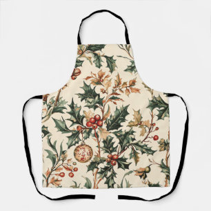 Poinsettia Floral Christmas Pattern (3) Apron