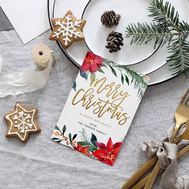 Poinsettia Floral Merry Christmas (Creator Uploaded)