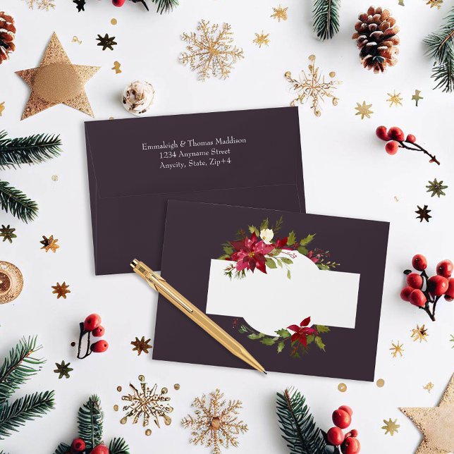 Poinsettia Floral Wedding | Scarlet Red Envelope (Creator Uploaded)