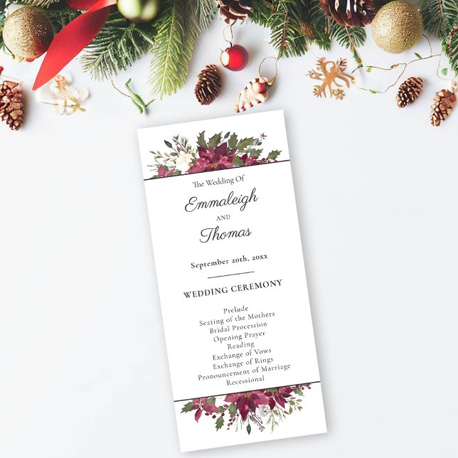 Poinsettia Floral Wedding | Scarlet Red Program (Creator Uploaded)