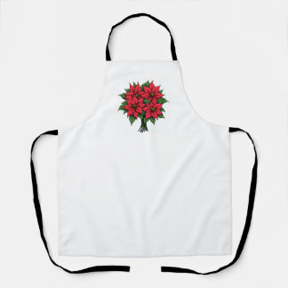 Poinsettia flowers Aprons