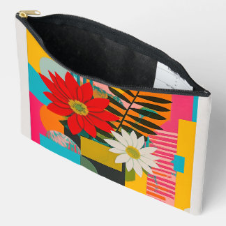 Poinsettia flowers cosmetic bag