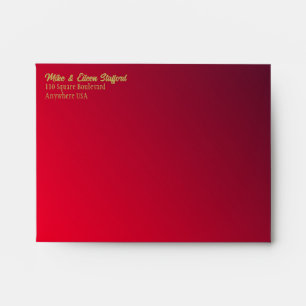 Poinsettia Frame Holiday Envelope