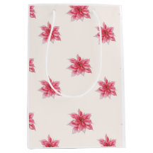 Poinsettia gift bag