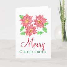 Poinsettia Greeting Card