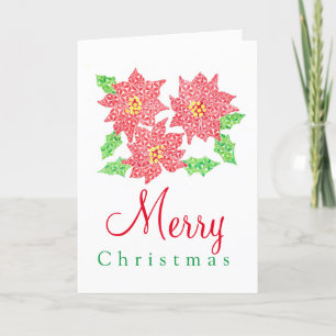 Poinsettia Greeting Card