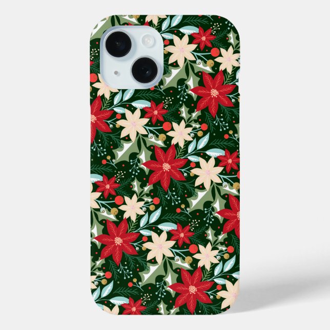 Poinsettia Holiday Christmas Case-Mate iPhone Case (Back)
