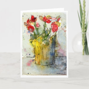 Poinsettia Holiday Greeting Card