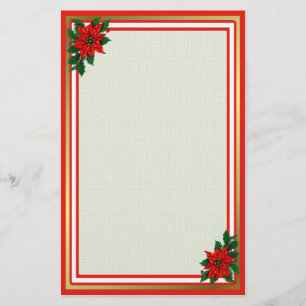 Poinsettia Holiday Stationery