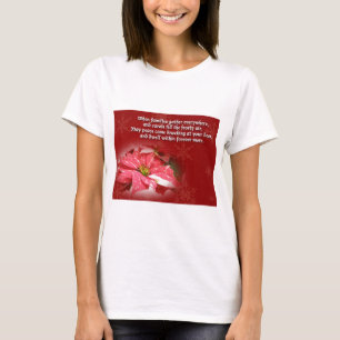 Poinsettia in Red and White T-Shirt