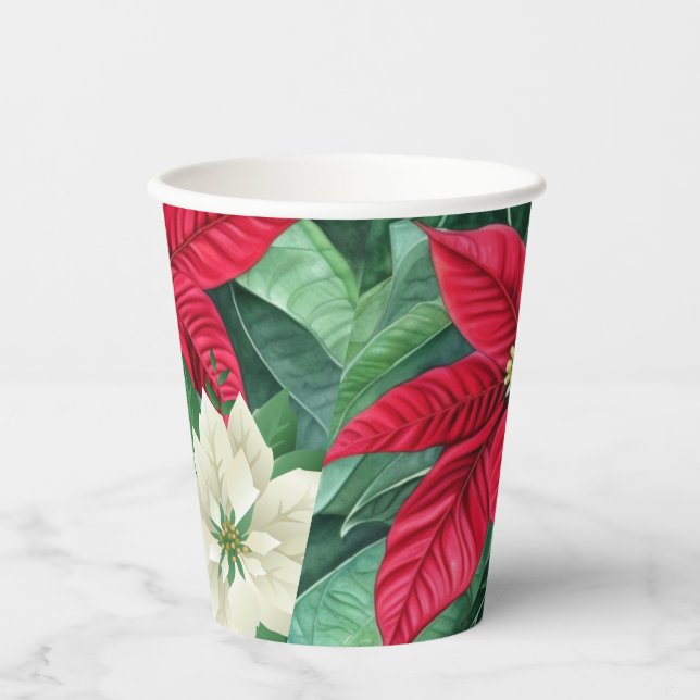 Poinsettia Paper Cups (Front)