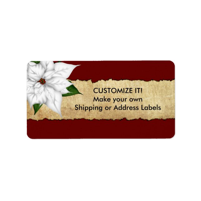 Poinsettia Parchment Stickers (Front)
