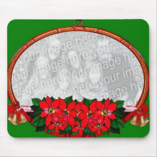 Poinsettia Photo Frame Mousepad