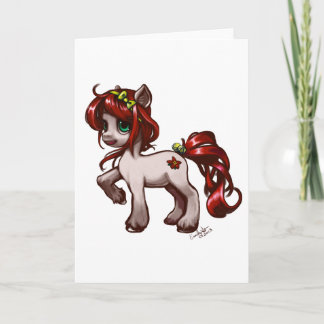 Poinsettia Pony Holiday Card