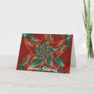 Poinsettia, Season's Greetings Holiday Card