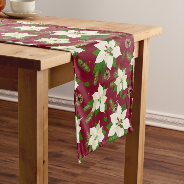 Poinsettia Short Table Runner (In Situ)