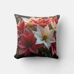 Poinsettia Throw Pillow 1