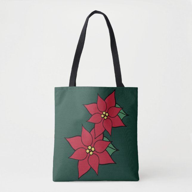 Poinsettia Tote Bag  (Front)