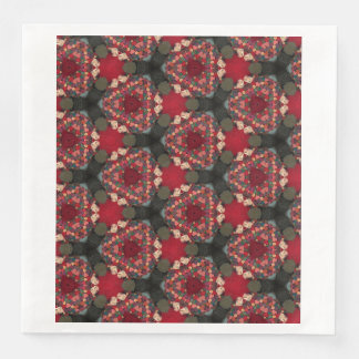 Poinsettia Trifecta  Abstract Design Napkin