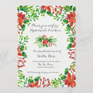 Poinsettia Wedding Invitation