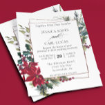 Poinsettia Winter Christmas Floral Frame Budget Flyer<br><div class="desc">One design per sheet. Budget invitations do not include envelopes. Flyers are printed on paper and not card stock. This design may be personalised in the area provided by changing the photo and/or text. Or it can be customised by clicking Personalise this Template and then choosing the click to customise...</div>