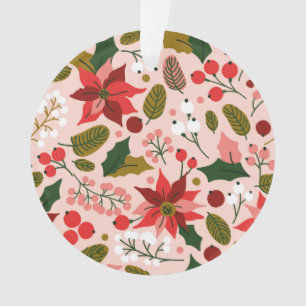 Poinsettia winter holiday ornament