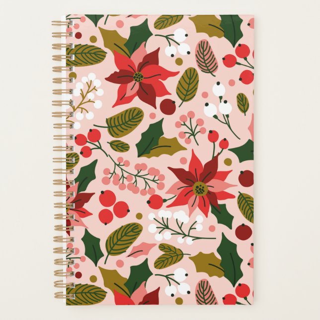Poinsettia winter holiday planner (Front)
