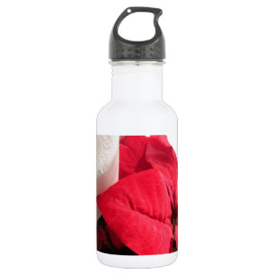 Poinsettia with Candle 532 Ml Water Bottle