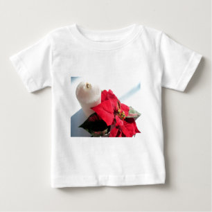 Poinsettia with Candle Baby T-Shirt