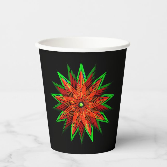 Poinsettia WOW Paper Cups (Front)