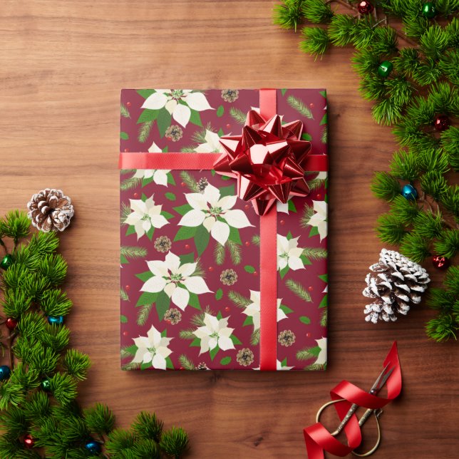 Poinsettia Wrapping Paper (Holiday Gift)