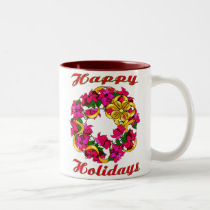 Poinsettia Wreath Mug