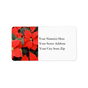 Poinsettias Address Label