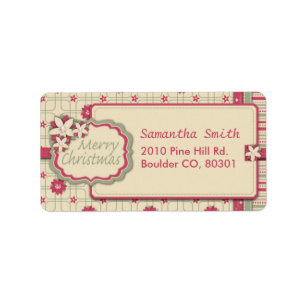 Poinsettias Address Label