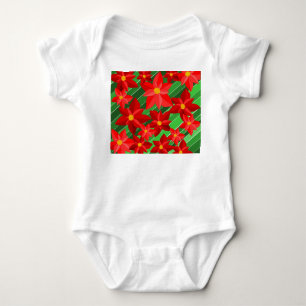 Poinsettias Baby Bodysuit