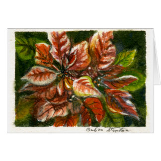 "Poinsettias" Blank Note Card