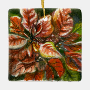 "Poinsettias" Ornament