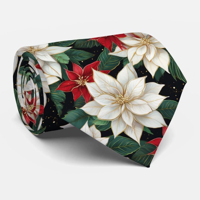 Poinsettias  tie (Rolled)